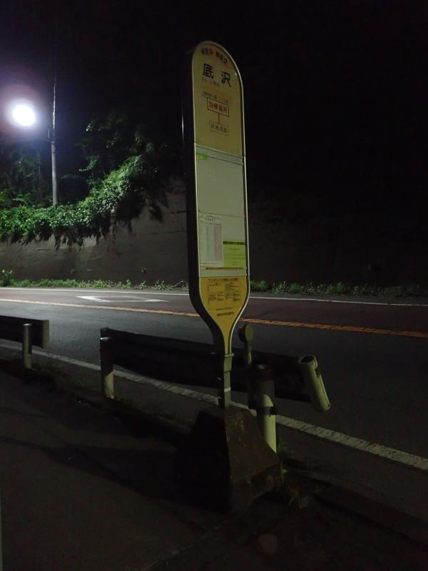 底沢バス停でバスに追いつかれそうになったので山行はおしまい 2016年5月